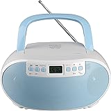 WINTECH CDラジオ KC-132A ホワイト×ブルー イヤホン/外部音声入力端子搭載 ACコード（付属）/電池（別売り）２電源対応