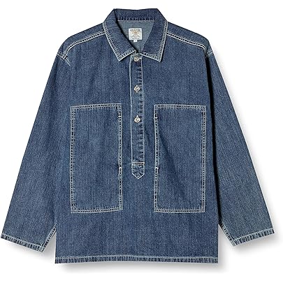 Amazon.co.jp: [ヒューストン] 40696 USAコットン デニムプルオーバー