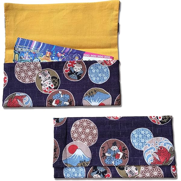 Amazon.co.jp: 宝くじ入れ 宝くじ入れ袋 縁起物柄 むらさき 宝くじ