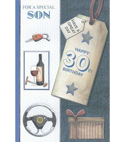 Piccadilly Grußkarte Zum 30. Geburtstag Für Sohn – Mit Aufschrift „To A Very Special Son“ – 25,4 X 17,8 Cm, Grün – Inkl. Umschlag