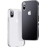 ONES 艶消し · 透明 iPhone XsMax ハード ケース 米軍MIL規格 超耐衝撃 エアバッグ〔 マット感·高靭性強化PCガードボード ✚ 高弾性衝撃吸収TPUバンパー 〕『 画面 · レンズ保護、フラットエッジ 』〔 指紋防止、黄変防止