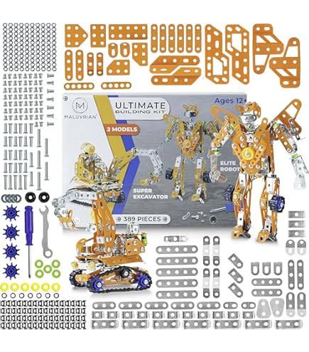 HISTOYE 51-in-1 Robot Building Kit For Kids Stem Building Toys Erector Set Fo