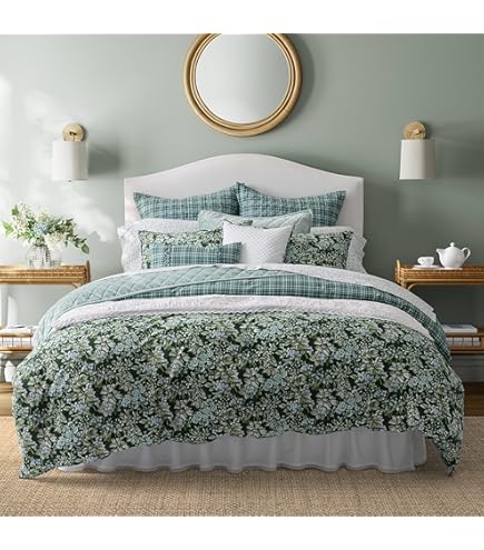 Amazon｜Laura Ashley Home - クイーンベッドスカート、ラグジュアリー