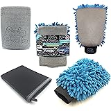 Sudz Budz® Premium Medium Grade Clay Mitt, Microfibre Wash and Scrubber Car Wash Mitt, 2pcs | Car Detailing Kit, Car Clay Bar