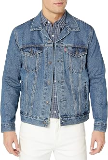 Trucker Jacket, Medium Stonewash 