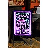 電飾看板 店頭看板 LED看板【専用カラー蛍光ペン付】ライティングボード 光る看板 A型　LEDボード/電子看板/光る看板/看板/ライティングボード/メッセージボード/手書き/メニュー/カフェ/バー 三脚一体型