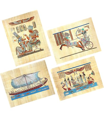 Amazon.co.jp: NileCart エジプトのパピルス絵画 オリジナルハンド