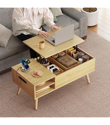 Amazon.co.jp: ALLSTAND 48インチ 楕円形リフトトップ コーヒー
