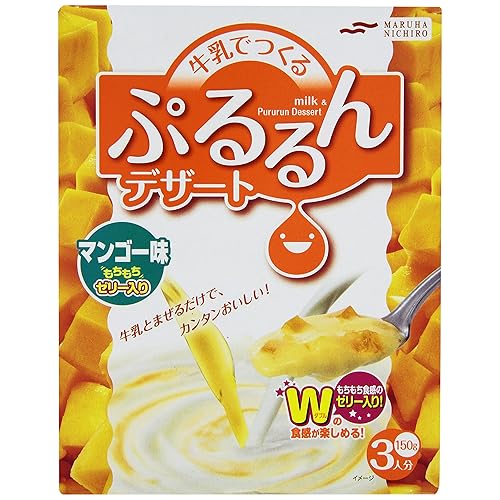 あけぼの 牛乳でつくる ぷるるんデザート マンゴー味 もちもちゼリー入り