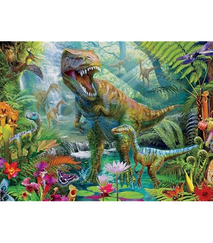 Amazon | Ceaco 先史時代の恐竜ジャングルジグソーパズル 300ピース