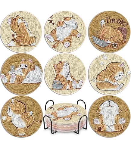 Amazon.co.jp: Sitengle ダイヤモンドアート コースター キット