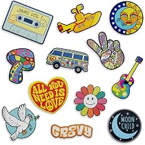 Iron on Hippie Patches Retro - The 