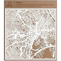 Amazon.co.jp: 東京切り絵地図、白、30x30センチ、オリジナル