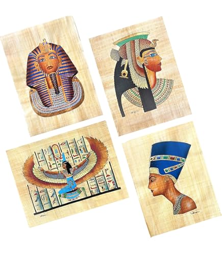 Amazon.co.jp: NileCart エジプトのパピルス絵画 オリジナル手描き