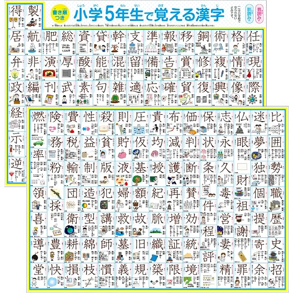 なるほどkids はっておぼえる小学6年でならう181字の漢字表 (お風呂