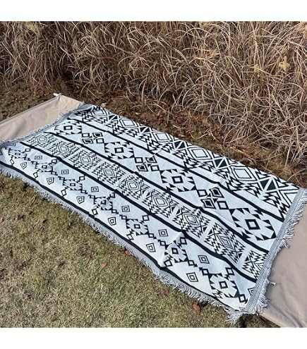 Amazon.co.jp: Peel Forest コット用ラグ キャンプ ラグマット