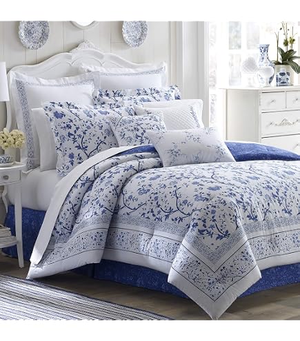 LAURA ASHLEY  掛け布団カバーピローケース Amazon｜Laura Ashley - クイーン掛け布団カバーセット、枕カバー