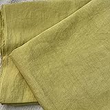 布地専門店 kijiya 高密度 ベルギー リネン 100％ 生地 幅114cm×長1m単位販売 遠州織物 やわらか仕上げ 麻100％ 布 k-rn5066 (17 マスタード)