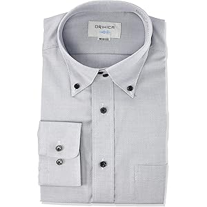 [オリヒカ] 長袖 形態安定ワイシャツ 防菌防臭機能付き 選べるバリエーション 【ワイドカラー/ボタンダウン】 メンズ