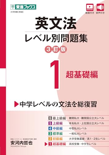 英文法レベル別問題集(1〜6)の表紙