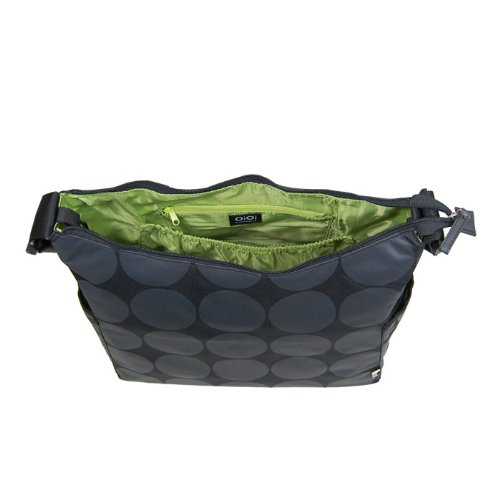OiOi HOBO マザーズバッグ グレイドット ライムグリーン 6059