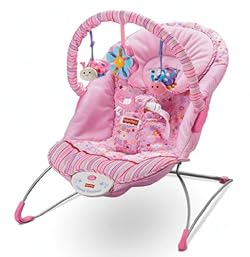 ピンク色に包まれてかわいさアップ！女の子バウンサー