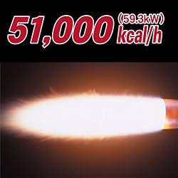 強火力51,000kcal/hで雑草を焼却