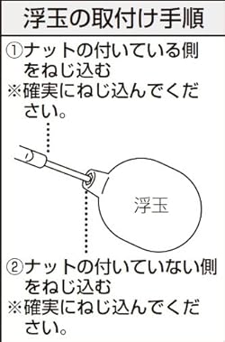 浮き球の取付手順<br>