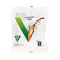HARIO ハリオ V60ペーパーフィルター 02W 100枚 1〜4人用 白 VCF-02-100W