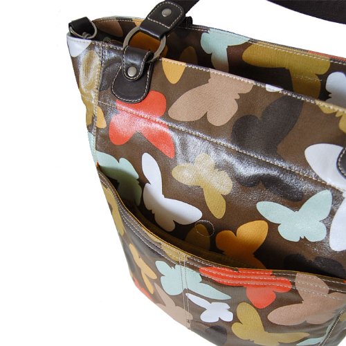 OiOi SHOPPER TOTE マザーズバッグ セピアバタフライ 6340