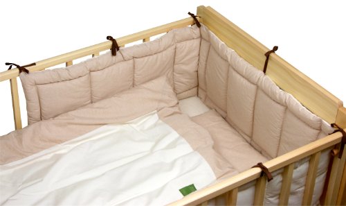 Rafens ベビーベッド用ふかふかオーガニックベッドガード(半周タイプ)