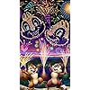 チップとデールの花火大会 ディズニー - チップとデールの花火大会 iPhoneSE/5s/5c/5(640×1136)壁紙 4980