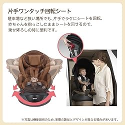片手ワンタッチ回転シート