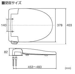 便器の形状に合わせて取付の調整ができる兼用タイプ