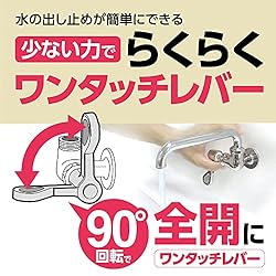 レバーでラクラク、出し止めワンタッチ