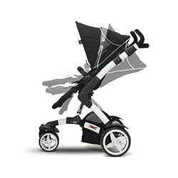 ワンタッチ3段階調整、リクライニング&フットレスト