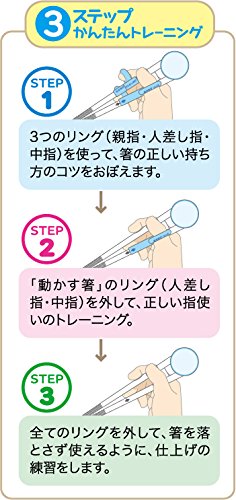 3ステップでお箸の正しい持ち方を練習できるお箸