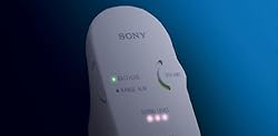 声の大小や受信機の状況を知らせるLEDランプ 