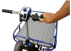 電磁ブレーキとデッドマン機能で安全安心操作