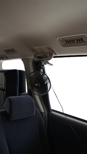 Amazon | メルテック カーファン(車内扇風機) ブラック DC12V