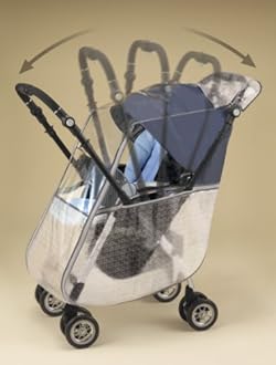 レインカバーを付けたまま、持ち手を背面⇔対面の切替