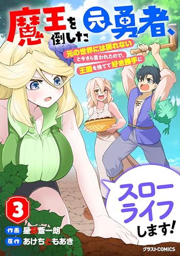 魔王を倒した元勇者、元の世界には戻れないと今さら言われたので、王国を捨てて好き勝手にスローライフします！ 3巻 表紙