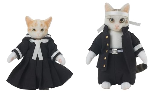 DIGKawaiiACTION 『なめ猫』 又吉 & トラ子 セット 全高約70mm/60mm ノンスケール PVC製 塗装済み 完成品 フィギュア