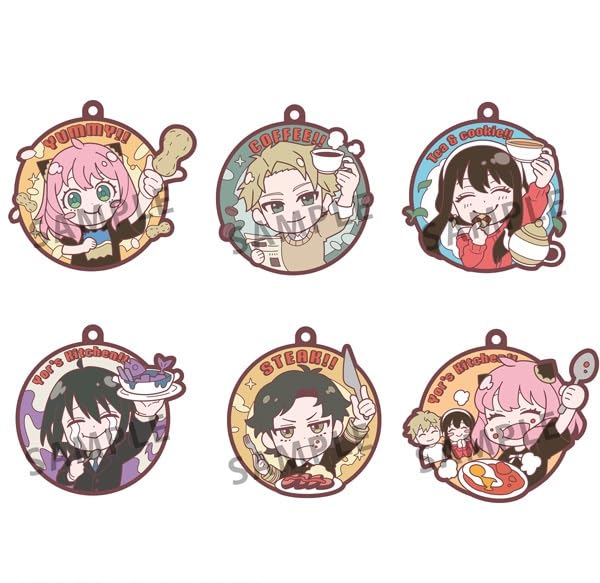 ラバーマスコット もぐもぐ SPY&times;FAMILY(BOX) 約65mm PVC製 ボールチェーンつきラバーマスコット