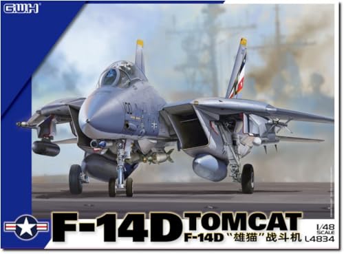 グレートウォールホビー 1/48 アメリカ F-14D 艦上戦闘機 全長約397mm プラモデル L4834 (飛行機)