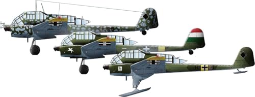 グレートウォールホビー 1/48 ドイツ Fw189A-1/A-2 偵察機/冬期用スキー装備/夜間戦闘機 3in1(1機入り) 全長約250mm プラモデル S4820 (飛行機)