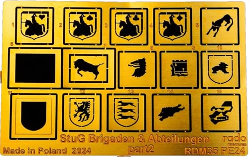 ラドミニチュア 1/35 ドイツ 突撃砲旅団 突撃砲大隊 部隊章テンプレート 2 (1/35突撃砲キット用) プラモデル用パーツ RDM35PE24