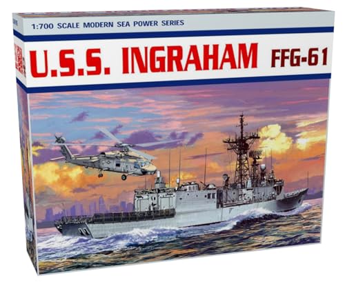 プラッツ ドラゴン 1/700 アメリカ ミサイルフリゲート艦 イングラハム FFG-61 プラモデル DR7068 (船)