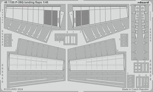 エデュアルド(Eduard) 1/48 ベル P-39Q エアラコブラ ランディングフラップ エッチングパーツ (アルマホビー用) プラモデル用パーツ EDU481150