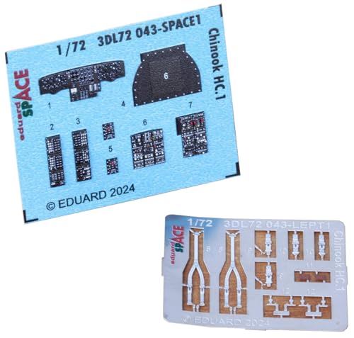 エデュアルド(Eduard) 1/72 スペース ボーイング・バートル チヌーク HC.1 内装3Dデカール・エッチングパーツセット (エアフィックス用) プラモデル用デカール EDU3DL72043